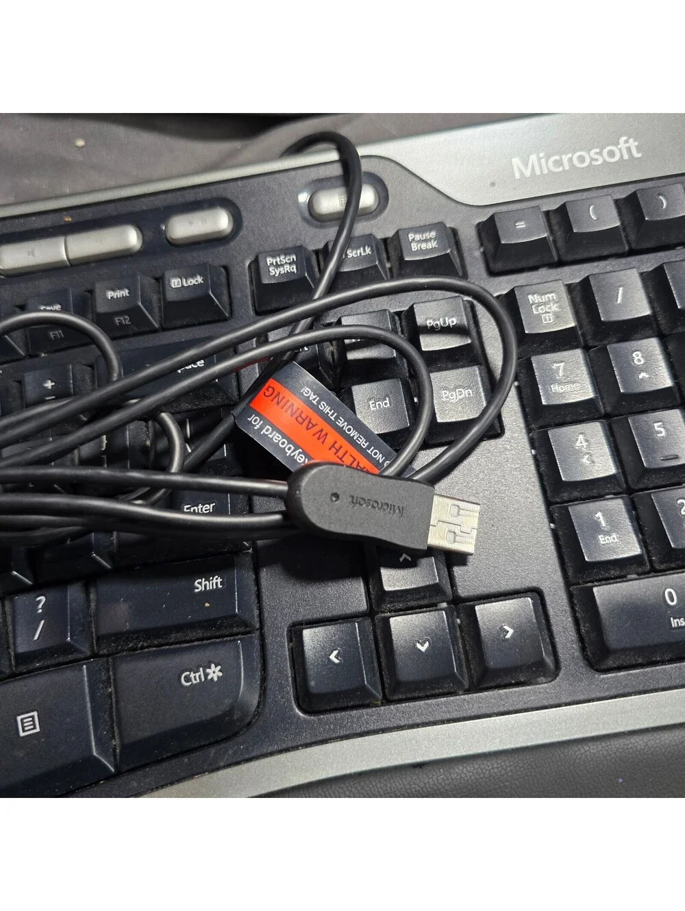 Microsoft Natural Ergonomic Keyboard 4000 v1.0 USB Wired Black Gray KU-0462